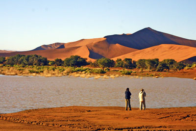 Wasser am Sossusvlei © Foto: Outdoor Adventure Namibia