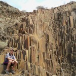 René in der Felsformation der "Orgelpfeifen" Damaraland