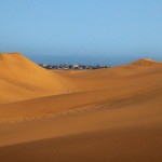 Blick aus der Wüste nach Swakopmund und auf den Atlantik © Foto: René Schmidt | Outback Africa Erlebnisreisen Namib-Wüste
