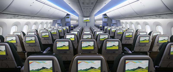 Boeing 787 der Ethiopian Airlines, Economy-Class © Foto: Ethiopian Airlines