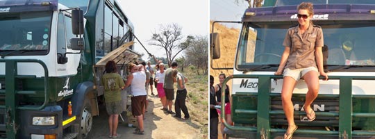 Safari-Truck auf der Route 