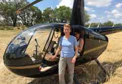 Svenja am Start - gleich heben wir ab. © Foto: Outback Africa Erlebnisreisen