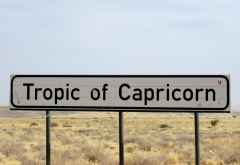 Tropic of Capricorn-Schild, Namibia &copy; Foto: T.Franz