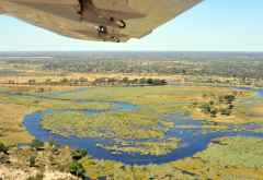 Das Kwando Lagoon Camp aus der Luft &copy; Foto: Marco Penzel | Outback Africa
