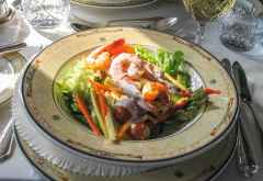 Rovos Rail, Salat zum Lunch &copy; Foto: Marco Penzel | Outback Africa
