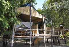 Eines der fünf Bush Chalets im Island Bush Camp. © Foto: Marco Penzel | Outback Africa