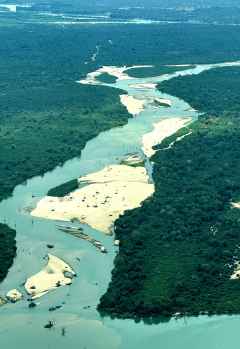 Luftansicht des Ruaha River, Südtansania &copy; Foto: M. Riede / R. Kausen