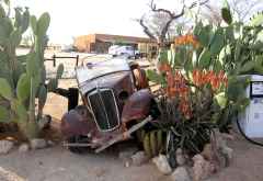 Schrottautos als Kunstobjekte, Solitaire &copy; Foto: Susanne Schlesinger | Outback Africa