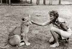 Joy Adamson mit der halbwüchsigen Elsa &copy; Foto: Express Newspapers/ Hulton Archive / Getty Images