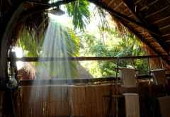 Regenwalddusche im Greystoke Mahale Camp