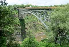 Eisenbahnbrücke über den Sambesi, Victoriafälle &copy; Foto: Robert Schlesinger