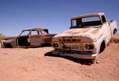 Autos rosten in Solitaire malerisch vor sich hin &copy; Foto: Doreen Schütze | Outback Africa