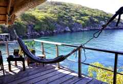 Wunderbare Aussicht von der privaten Terrasse eines Chalets auf Mumbo Island &copy; Foto: Svenja Penzel | Outback Africa