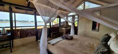 Zeltchalet mit Blick auf den Sambesi, Old Mondoro Camp © Foto: Ulrike Pârvu | Outback Africa Erlebnisreisen