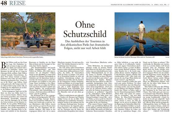 Artikel aus der Frankfurter Allgemeinen Sonntagszeitung, 26. April 2020 &copy; Foto: FAS
