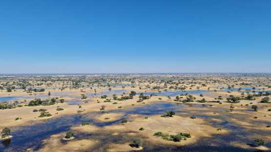 Per Helikopter vom Karangoma Camp zum Stanleys Camp über das Okavango-Delta &copy; Foto: Ulrike Pârvu | Outback Africa Erlebnisreisen