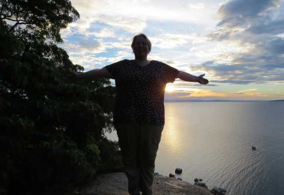 Susanne auf Mumbo Island &copy; Foto: Grace Kemp for Outback Africa