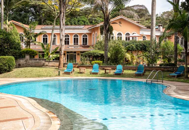 Poolbereich, House of Waine, Nairobi © Foto: Jerry Riley