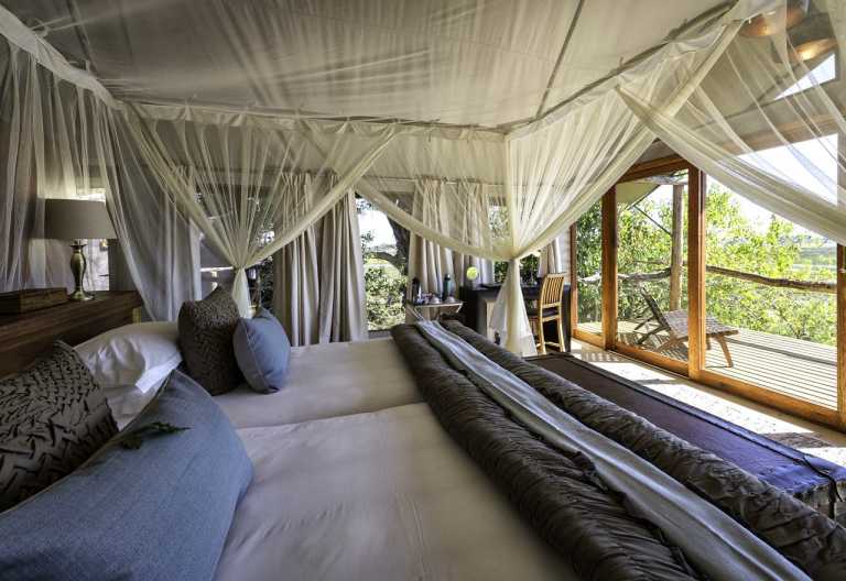 Tubu Tree Camp, Zelt mit Veranda © Foto: Dana Allen | Wilderness Safaris