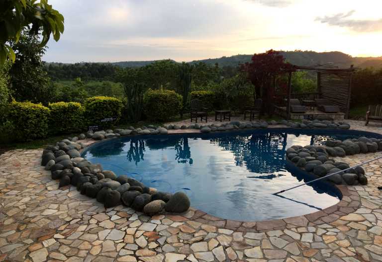 Pool der Kyambura Gorge Lodge, Kyambura Gorge Lodge © Foto: Svenja Penzel | Outback Africa