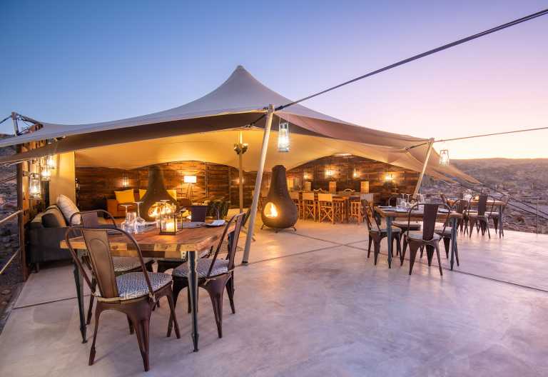 Abendstimmung im Camp Doros © Foto: CreativeLab | Ultimate Safaris