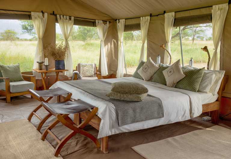 Innenansicht Zelt, Serengeti Wilderness Camp © Foto: Serengeti Wilderness Camps