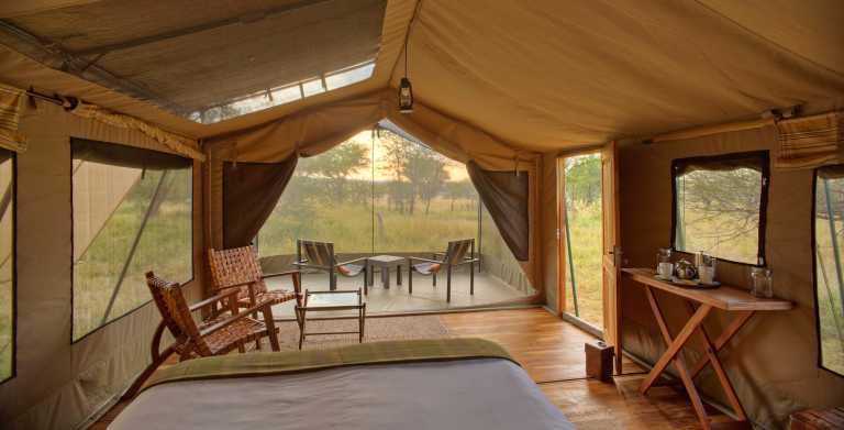 Zelt innen, Olakira Camp © Foto: Asilia Africa