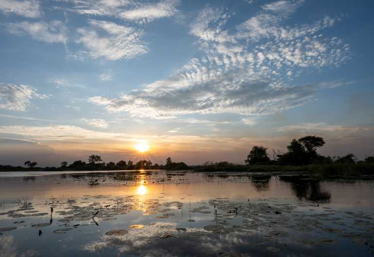 Sonneuntergang im Okavango-Delta © Foto: Marco Penzel | Outback Africa
