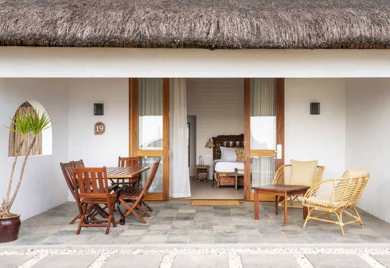Terrasse einer Beach Front Suite Sakoa Boutik Hotel Mauritius © Foto: Sakoa Boutik Hotel