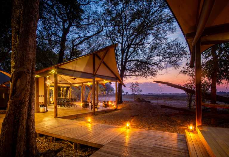 Kwara Camp, Abendstimmung © Foto: Kwando Safaris