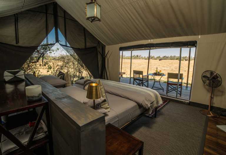 Zelteinrichtung, Machaba Camp © Foto: Andrew Howard for Machaba Safaris