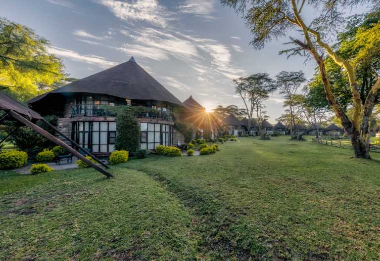 Blick auf die Zimmer des Lake Naivasha Sopa Resort © Foto: Sopa Lodges