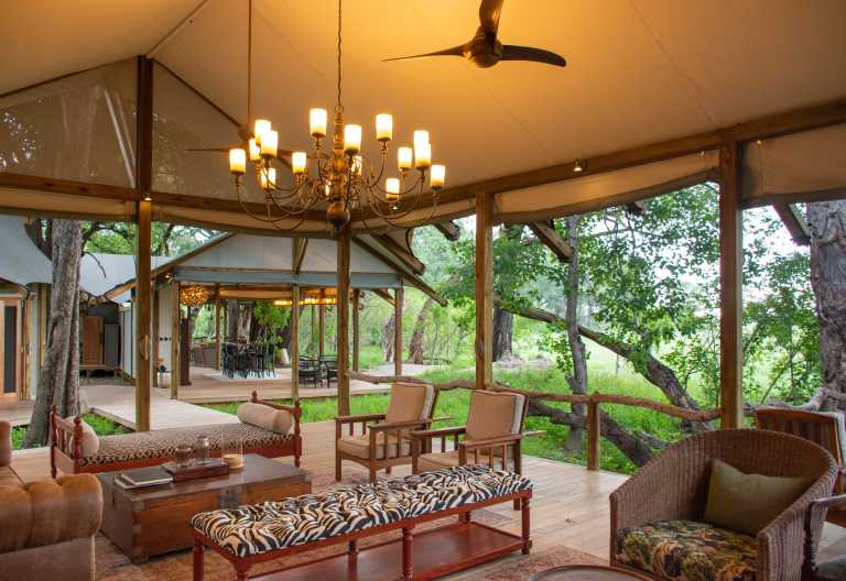 Kwara Camp, Hauptbereich © Foto: Kwando Safaris
