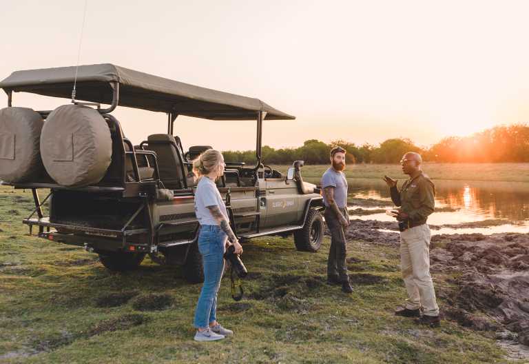 Pause bei einer Pirschfahrt am Rand der Busanga Plains © Foto: Classic Zambia