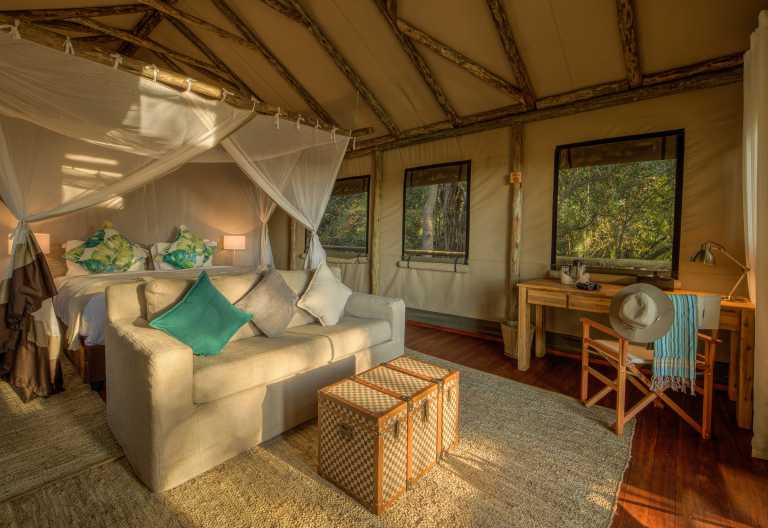 Zeltsuite innen, Setari Camp © Foto: Setari Camp