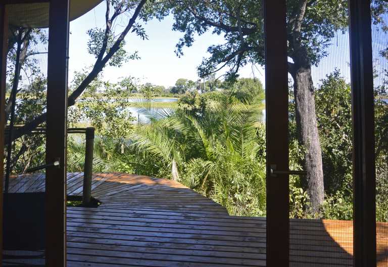 Terrasse des Zeltchalets, Pelo Camp, Okavango-Delta © Foto: Ulrike Pârvu | Outback Africa