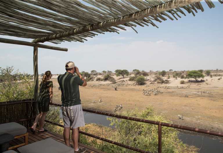 Tierbeobachtungen von der Terrasse des Chalets in Leroo La Tau © Foto: Desert&Delta