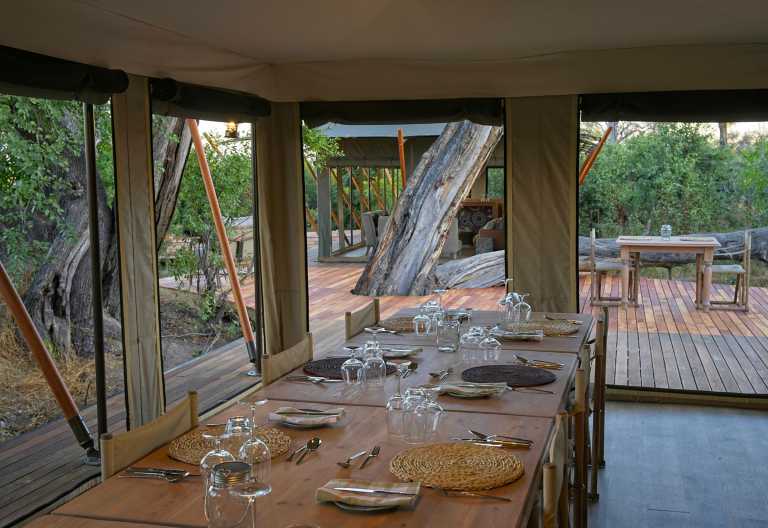 Speisezelt des Karangoma Camp © Foto: Jamie Thom for Wild Expeditions
