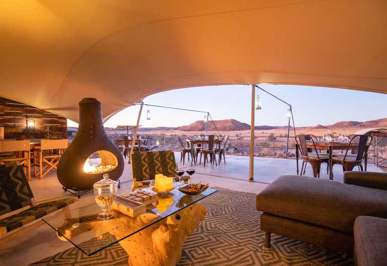 Abendstimmung im Camp Doros © Foto: CreativeLab | Ultimate Safaris