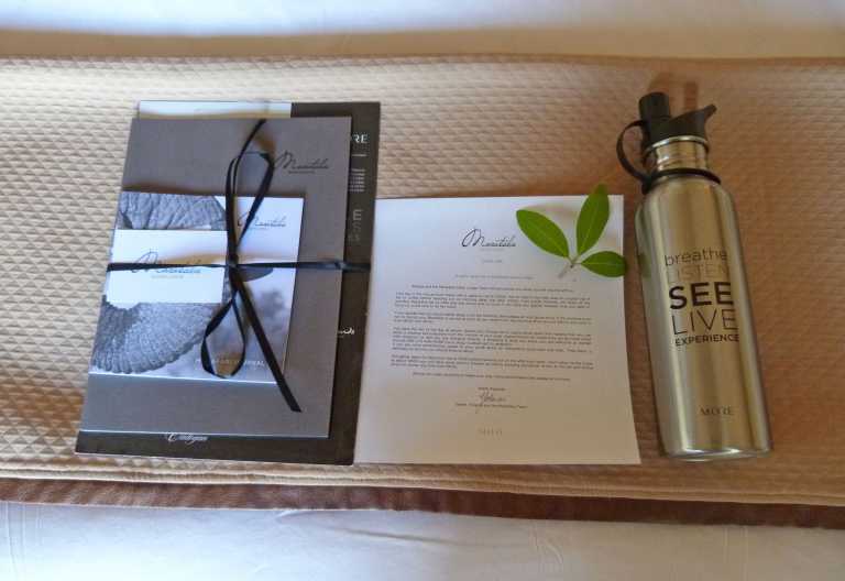 Marataba Safari Lodge, Willkommensinformationen in der Suite © Foto: Jens Doering | Outback Africa