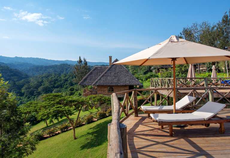 Terrasse des Spa der Neptune Ngorongoro Luxury Lodge © Foto: Neptune Hotels