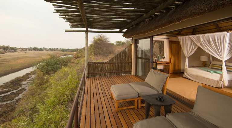 Terrasse der Gästechalet in Leroo La Tau © Foto: Desert&Delta