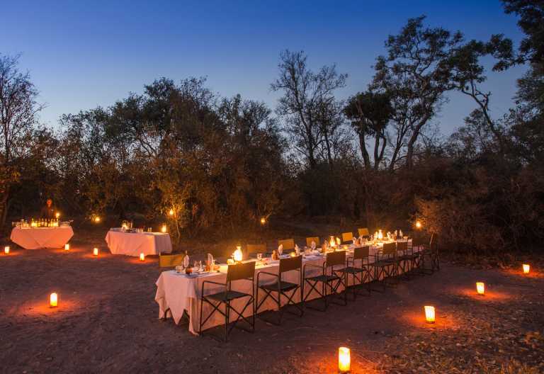 Dinnerzeit im Machaba Camp © Foto: Andrew Howard for Machaba Safaris