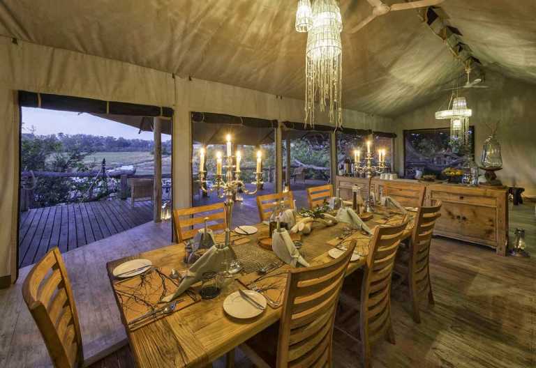 Litte Tubu Camp, Speisebereich © Foto: Dana Allen  Wilderness Safaris