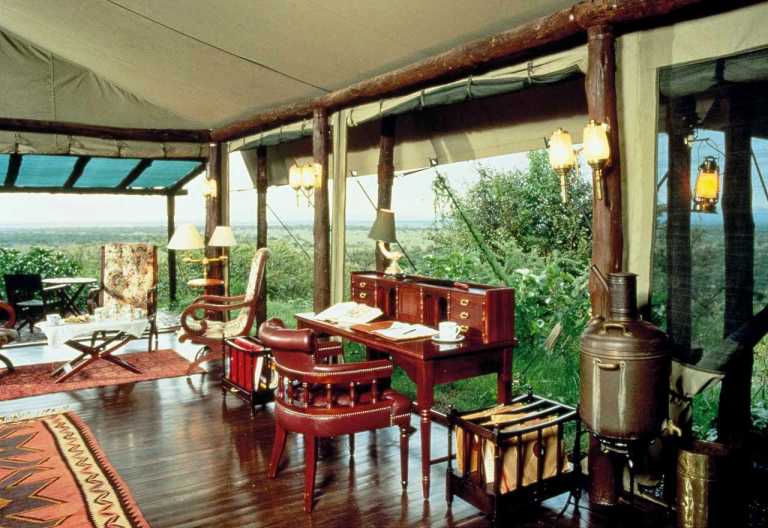Kirawira Camp,Zeltinterieur