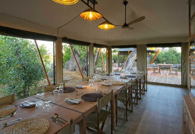Speisezelt des Karangoma Camp © Foto: Jamie Thom for Wild Expeditions