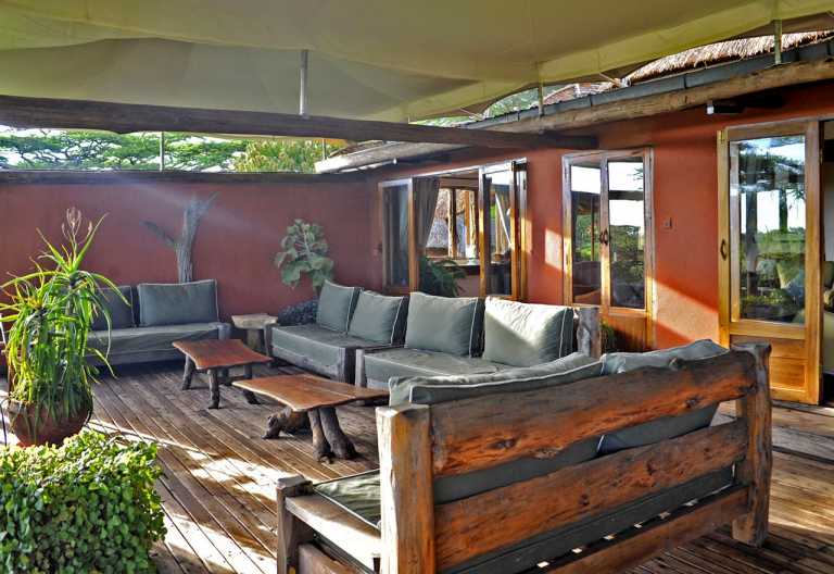 Lewa Safari Camp, offene Lounge © Foto: Svenja Penzel | Outback Africa
