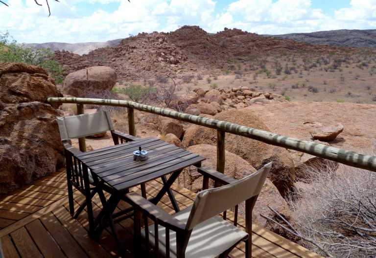Mowani Mountain Camp, Aussichtsterrasse © Foto: Jens Döring | Outback Africa
