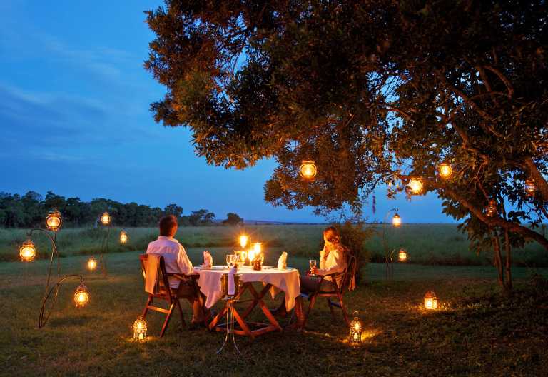 Privates Dinner im Elephant Pepper Camp, Mara North &copy; Foto: Elewana Collection
