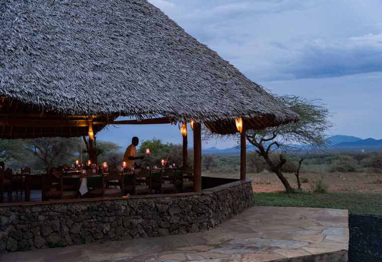 Out of Africa Restaurant, Severin Safari Camp, Tsavo Nationalpark, Kenia © Foto: Brian Siambi for Severin Safaris
